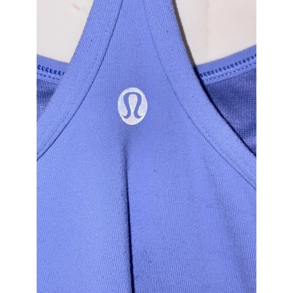 Lululemon Power Pose Tank Hydrangea Blue Yoga Top Size 12 - Picture 5 of 7